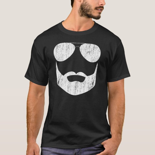Bart-Sonnenbrille T-Shirt (Vorderseite)
