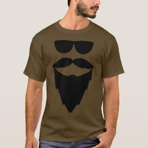 Bart und Sonnenbrille vom Weihnachtsmann mit grafi T-Shirt