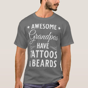 Bart und Tattoo Geschenk Bartter Großvater Klassik T-Shirt