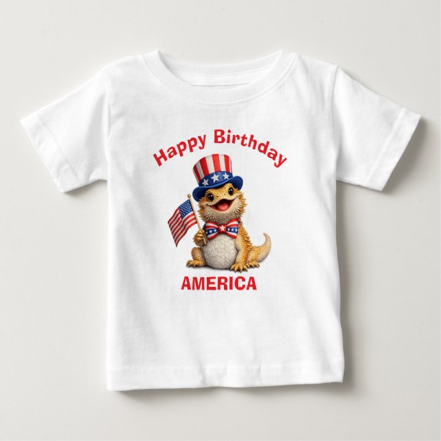 Bartagame (3a) Patriotisches Kinder T-Shirt (Vorderseite)