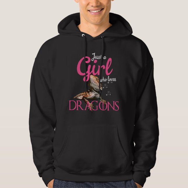 Bartagame - Nur ein Mädchen das Bartagamen liebt Hoodie (Vorderseite)