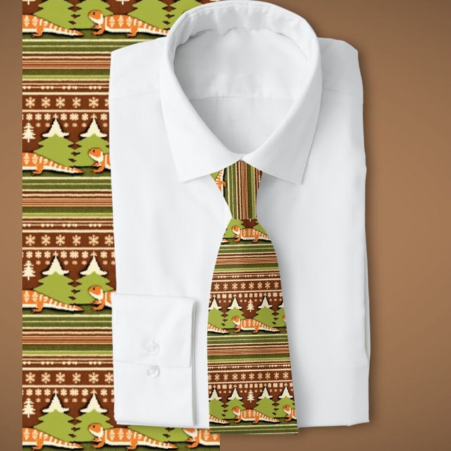 Bartagame Ugly Sweater Weihnachten Krawatte (The perfect gift for bearded dragon lovers. Ugly Christmas tie)