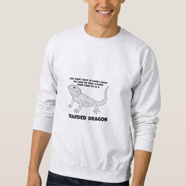 Bartagamen-Humor Sweatshirt (Vorderseite)