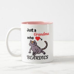 Bartagamen-Liebhaber-Tasse – Tolles Geschenk für O Zweifarbige Tasse