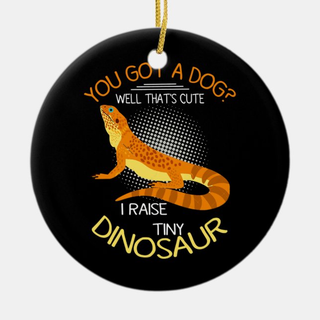 bartbespieltes Drachenzeug, das ich einen winzigen Keramik Ornament (Vorne)