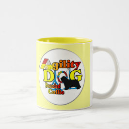 Bartded Collie Agility Geschenke Zweifarbige Tasse