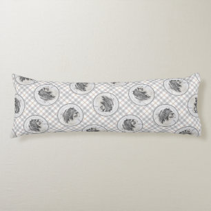 Bartded Collie Beardie Black Zeichne Niedliche Dog Seitenschläferkissen