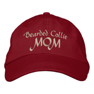 Bartded Collie Dog MAMA Bestickte Kappe