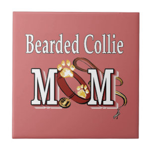 Bartded Collie Dog MAMA Fliese