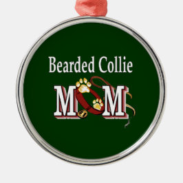 Bartded Collie Dog MAMA Ornament Aus Metall