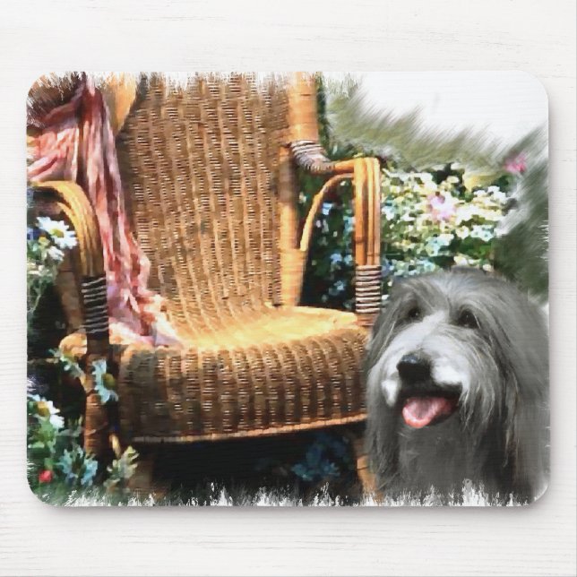 Bartded Collie Kunstgeschenke Mousepad (Vorne)