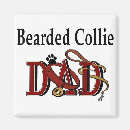 Bartded Collie Vater Geschenke Magnet