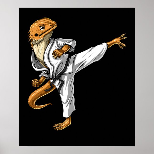 Bartded Dragon Karate Poster (Vorne)