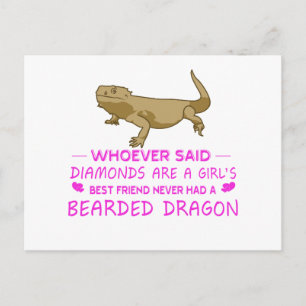 Bartded Dragon Mommy Postkarte