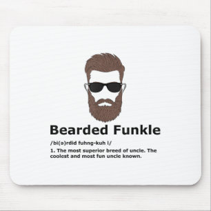 Bartded Funkle Shirt Funny Oncle Definition Mousepad