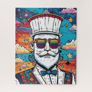 Bartded Man Fashion Portrait Puzzle