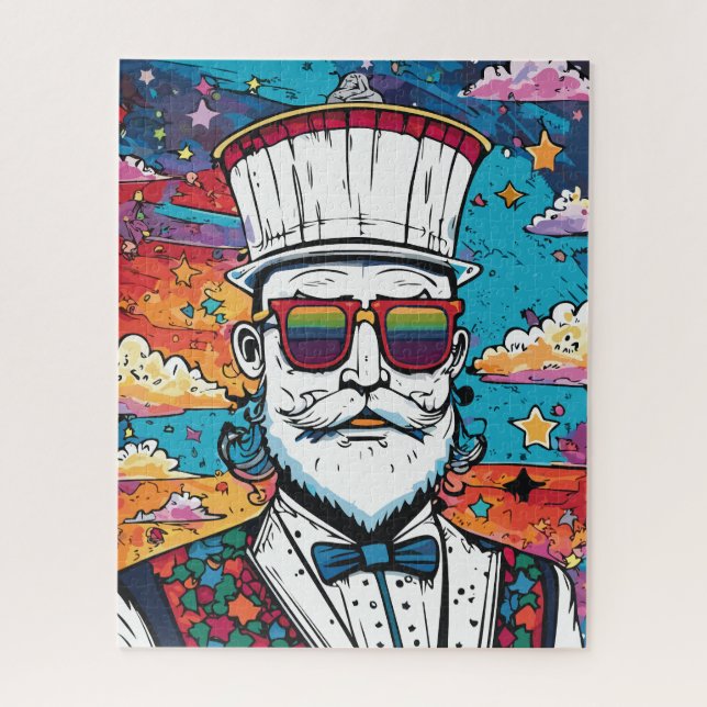 Bartded Man Fashion Portrait Puzzle (Vertikal)
