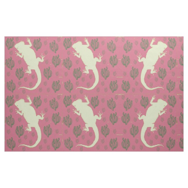Bartdrache beim Spielen von Cactus Fabric Stoff (Fat Quarter (45,7 x 55,9 cm))