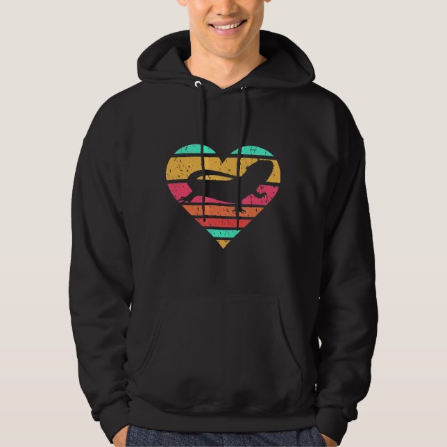 Bartdrache Heart Pet Reptile Lizard Hoodie (Vorderseite)