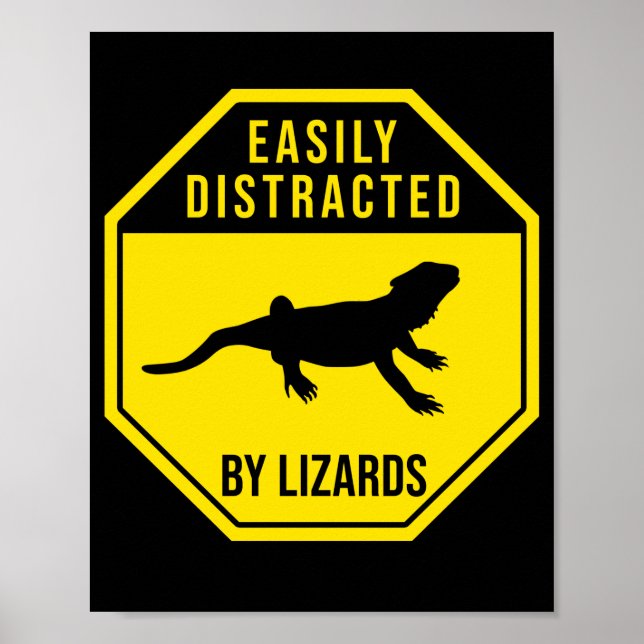 Bartdrache leicht von Lizards abgelenkt Poster (Vorne)