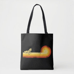 Bartdrache Retro Vintager Sonnenuntergang