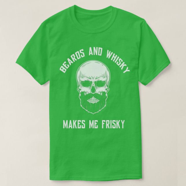Bärte und Whisky machen mich frisch zum klassische T-Shirt (Design vorne)
