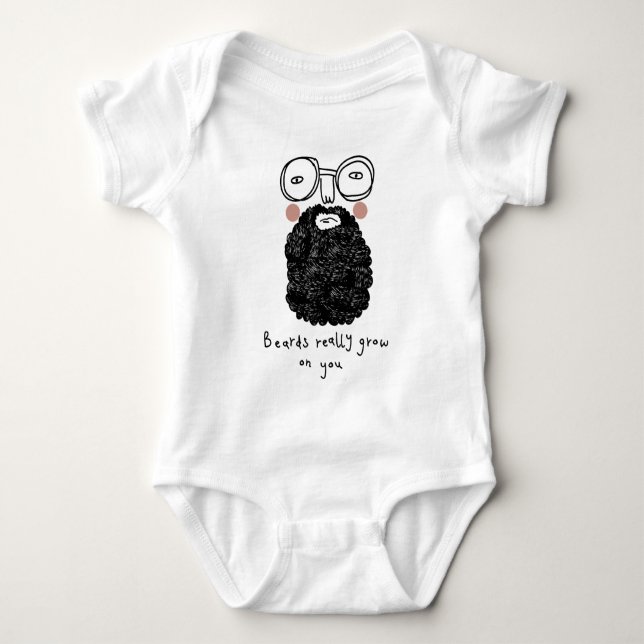 Bärte wachsen wirklich auf Ihnen Baby Strampler (Vorderseite)