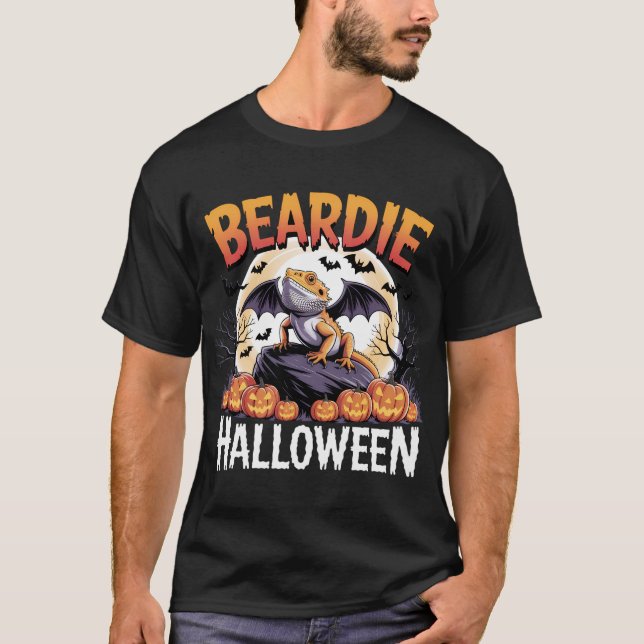 Barted Dragon Halloween Fun T-Shirt (Vorderseite)