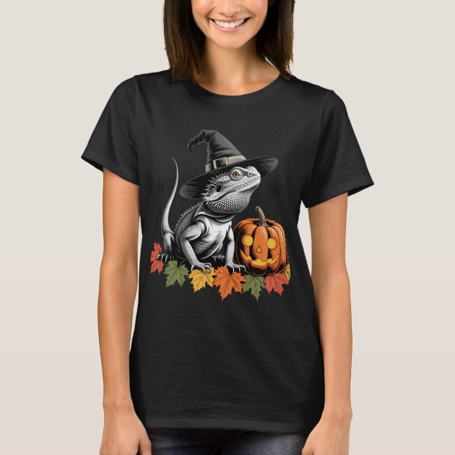 Barted Dragon Halloween Fun T-Shirt (Vorderseite)