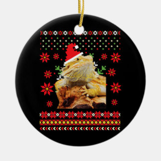 Barted Dragon Ugly Weihnachtssüßer Keramik Ornament