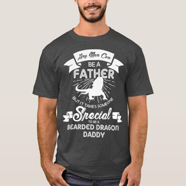 Barted Dragon Vater Funny Vathers Day Lizards T-Shirt (Vorderseite)