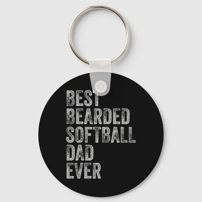 Barted Softball Vater Vathday Schlüsselanhänger (Vorderseite)