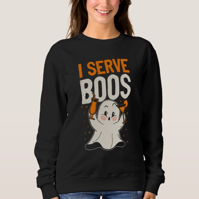 Bartender Mixologist Halloween Pun I Serve Boos Sweatshirt (Vorderseite)