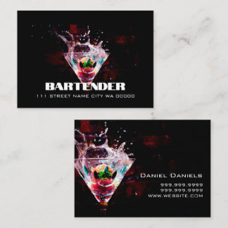 Bartender Nightlife Business Card Visitenkarte
