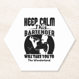 Bartender-Shirt - Bleib ruhig, dieses Bartender-T- Untersetzer