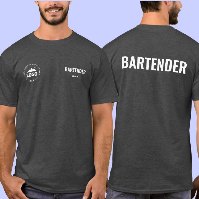 Bartender T-Shirt Uniform Personalized Name Logo (Von Creator hochgeladen)