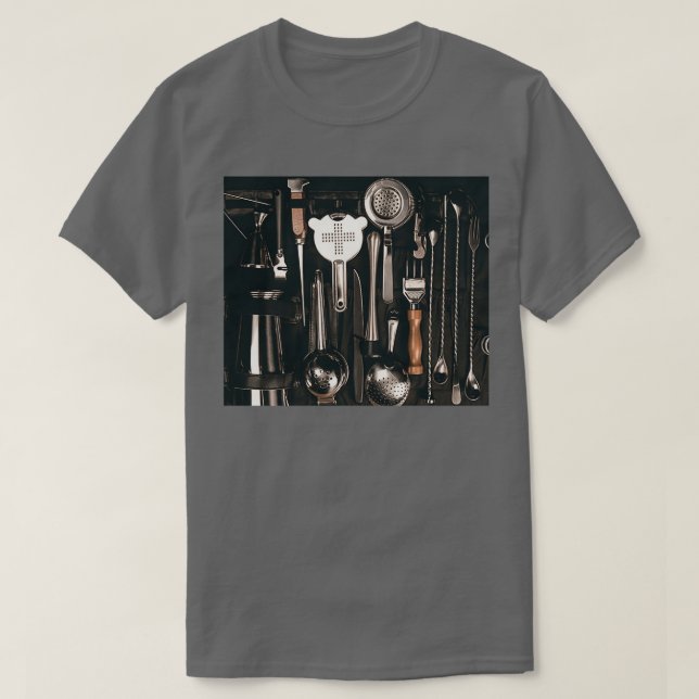 BARTENDER WERKZEUG VINTAGE T-Shirt (Design vorne)