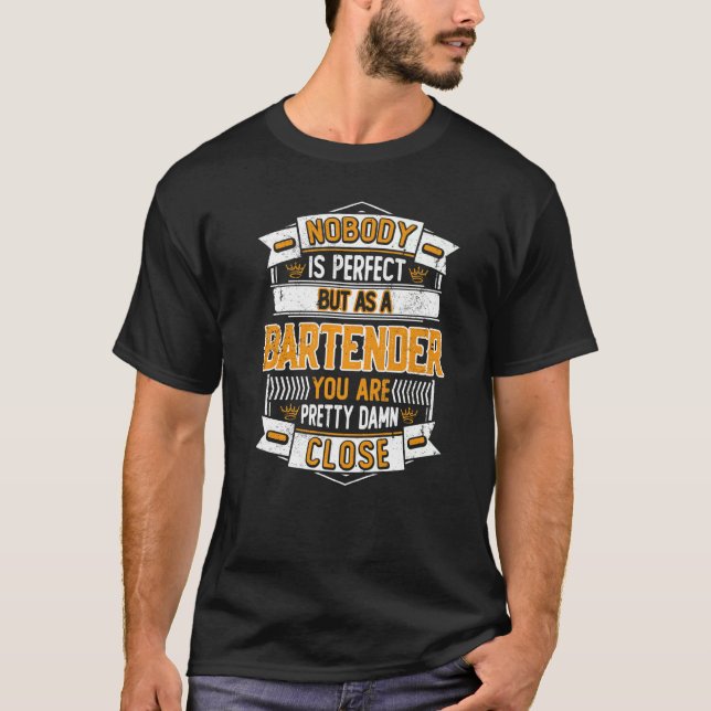 Bartending Mixologist Barkeeper Barkeeper T-Shirt (Vorderseite)