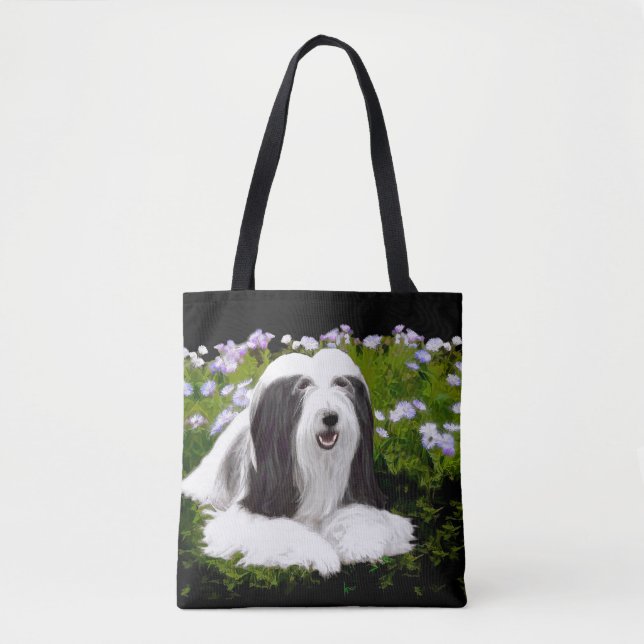 Bartete Collie Malerei - Niedliche Original Hunde  (Vorderseite)