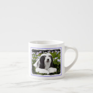 Bartete Collie Malerei - Niedliche Original Hunde  Espressotasse