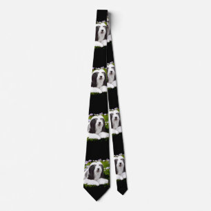 Bartete Collie Malerei - Niedliche Original Hunde Krawatte