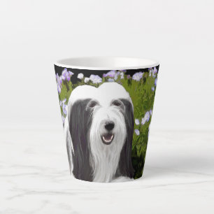 Bartete Collie Malerei - Niedliche Original Hunde  Milchtasse