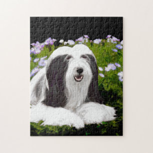 Bartete Collie Malerei - Niedliche Original Hunde  Puzzle