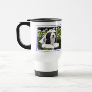 Bartete Collie Malerei - Niedliche Original Hunde Reisebecher