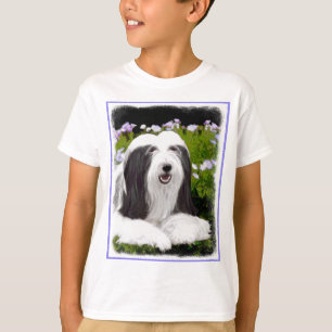 Bartete Collie Malerei - Niedliche Original Hunde T-Shirt