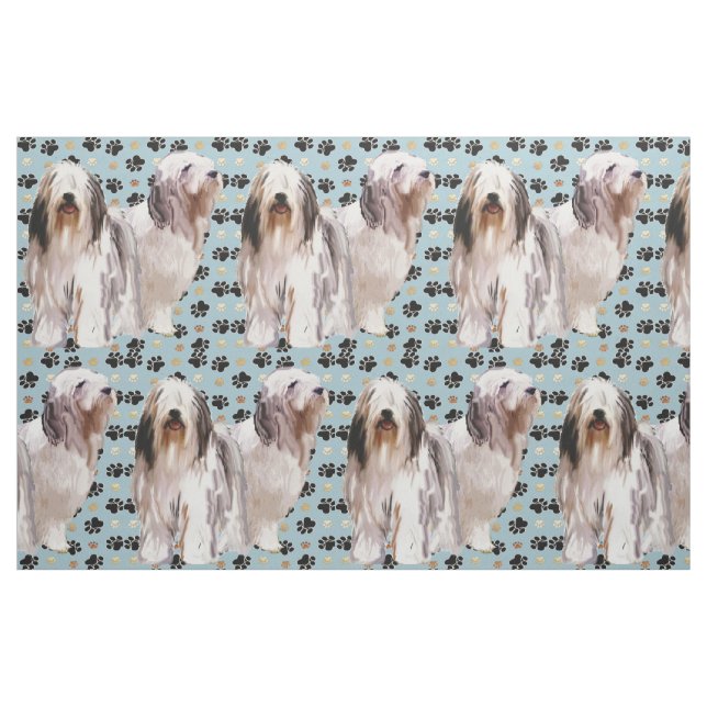 Bartete Collies und Pappabdrücke Stoff (Fat Quarter (45,7 x 55,9 cm))