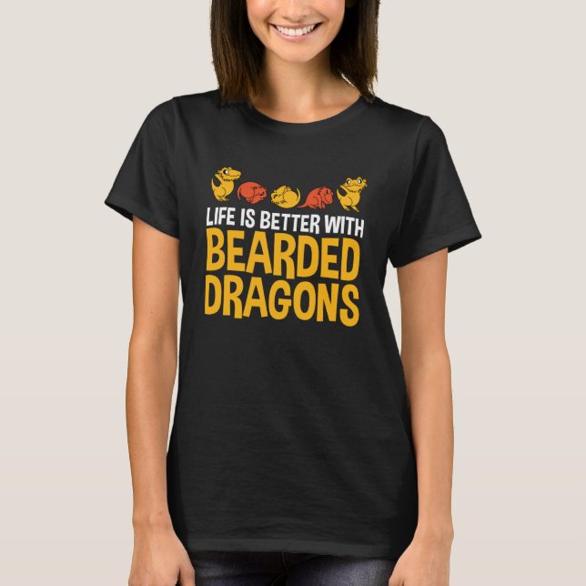 Bartete Drachenbärte mit bärtigen Drachen T-Shirt (Vorderseite)