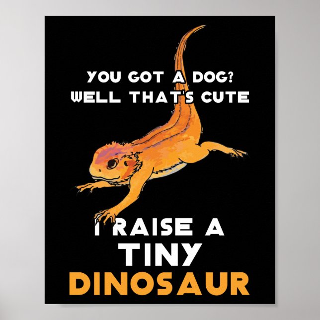 Bartete Drachenbesitzerin Bartete Drachenpferd Bar Poster (Vorne)