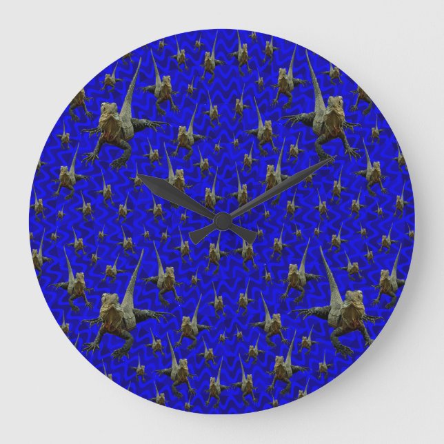 Bartete Drachenechse, Wall-Uhr Große Wanduhr (Vorderseite)