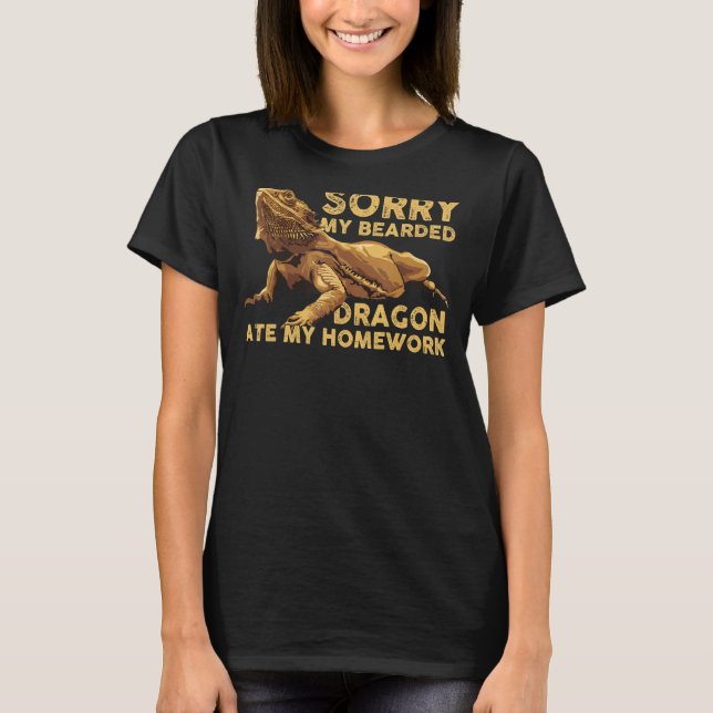Bartete Drachenschule, mein bärtiger Drache, hat m T-Shirt (Vorderseite)